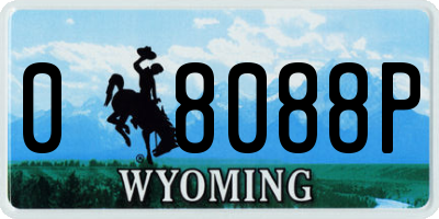 WY license plate 08088P