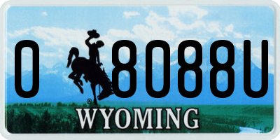 WY license plate 08088U