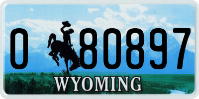 WY license plate 080897
