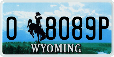 WY license plate 08089P
