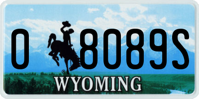 WY license plate 08089S