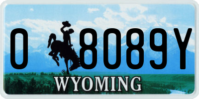 WY license plate 08089Y