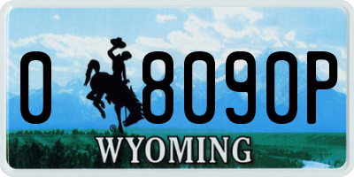 WY license plate 08090P