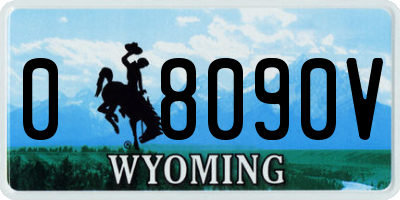 WY license plate 08090V