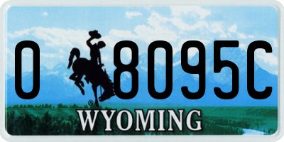 WY license plate 08095C