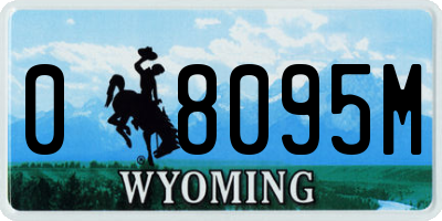 WY license plate 08095M
