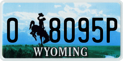 WY license plate 08095P
