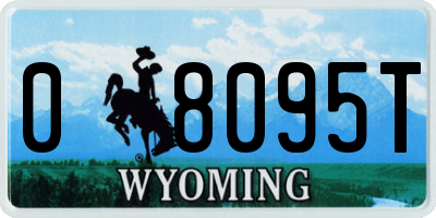 WY license plate 08095T