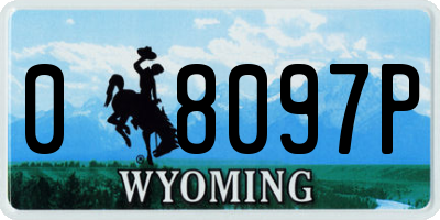 WY license plate 08097P