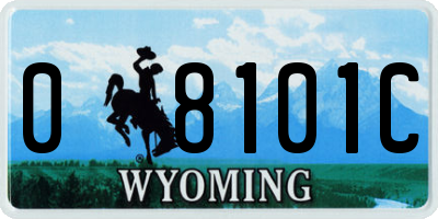 WY license plate 08101C