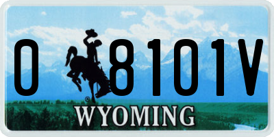 WY license plate 08101V