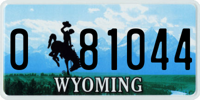 WY license plate 081044