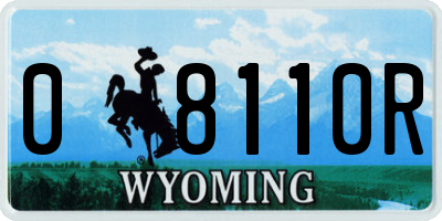 WY license plate 08110R