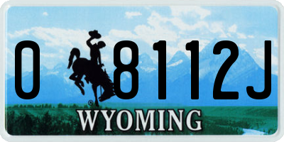 WY license plate 08112J
