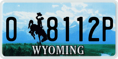WY license plate 08112P