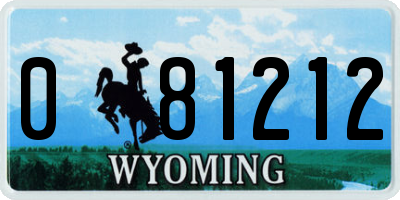 WY license plate 081212