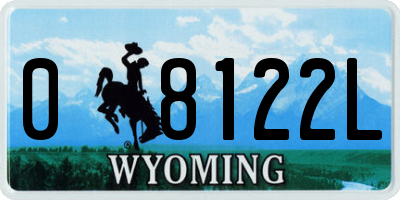 WY license plate 08122L