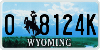 WY license plate 08124K