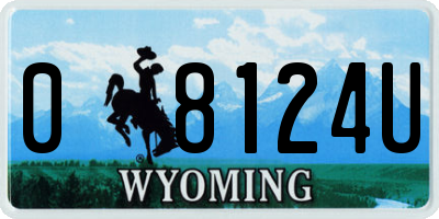 WY license plate 08124U