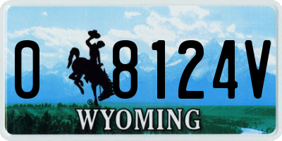 WY license plate 08124V