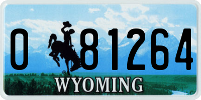 WY license plate 081264