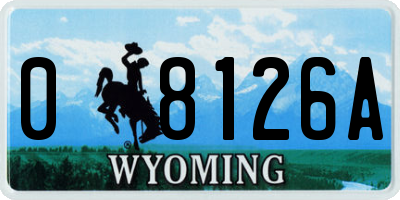 WY license plate 08126A