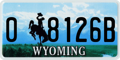 WY license plate 08126B