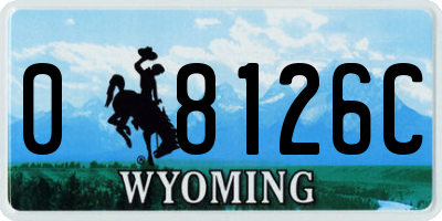 WY license plate 08126C