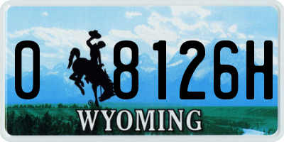 WY license plate 08126H