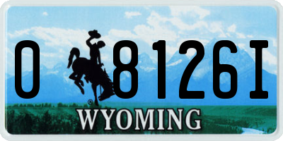WY license plate 08126I
