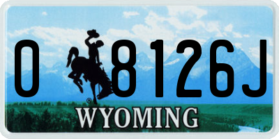 WY license plate 08126J