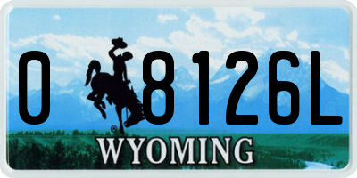 WY license plate 08126L