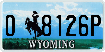 WY license plate 08126P