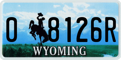 WY license plate 08126R