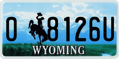 WY license plate 08126U