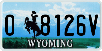 WY license plate 08126V