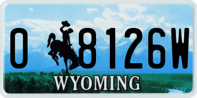 WY license plate 08126W