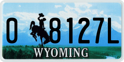 WY license plate 08127L