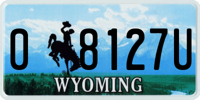 WY license plate 08127U