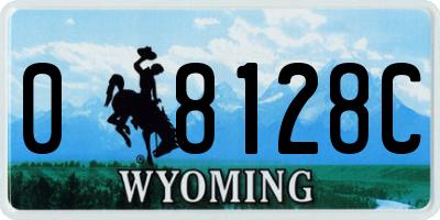 WY license plate 08128C