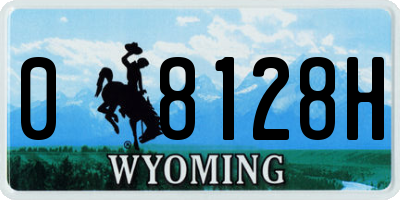 WY license plate 08128H