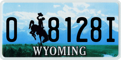 WY license plate 08128I