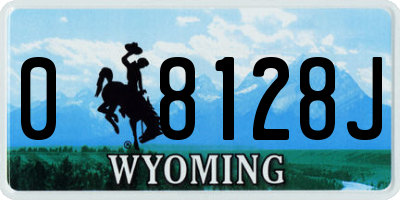 WY license plate 08128J
