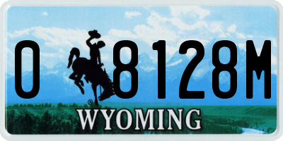 WY license plate 08128M