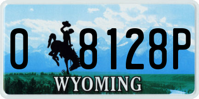 WY license plate 08128P