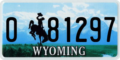 WY license plate 081297