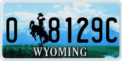 WY license plate 08129C