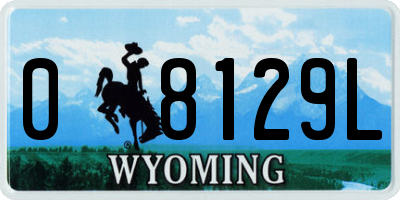 WY license plate 08129L