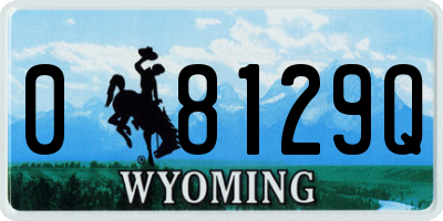 WY license plate 08129Q