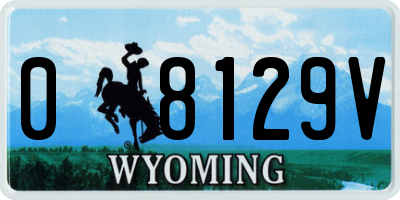 WY license plate 08129V